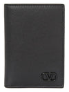 V logo signature men s card wallet P0713ZQU 0NO - VALENTINO - BALAAN 1