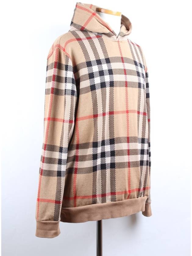 Check Cotton Zachary Hoodie XL - BURBERRY - BALAAN 7