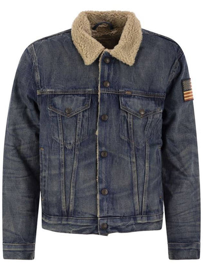 Fleece Line Trucker Denim Jacket Blue - POLO RALPH LAUREN - BALAAN 2