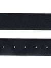 Sliver Soft Grain Leather T Icon Belt Dark Navy Black - TOM FORD - BALAAN 5