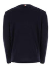 4 Bar Jersey Stretch Wool Knit Top Navy - THOM BROWNE - BALAAN 3