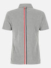 Classic Pique Center Back Stripe Relaxed Fit Short Sleeve Polo Shirt Grey - THOM BROWNE - BALAAN 4