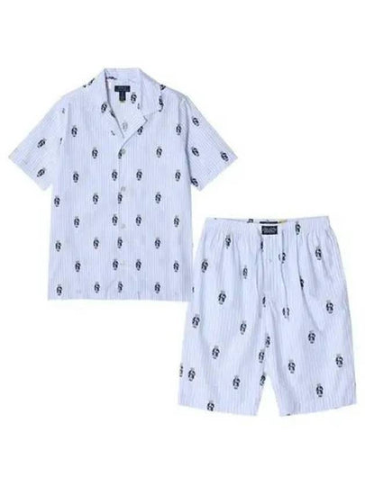 Pattern Cotton Pajama Blue Set - POLO RALPH LAUREN - BALAAN 2