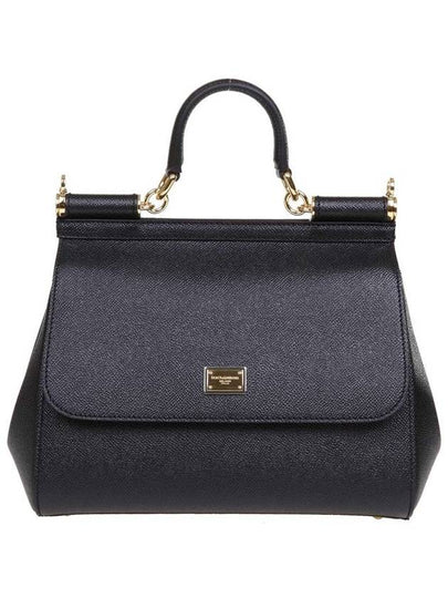 Medium Sicily Tote Bag Black - DOLCE&GABBANA - BALAAN 2