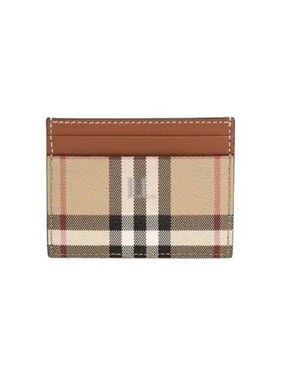 Check Card Wallet Beige - BURBERRY - BALAAN 2