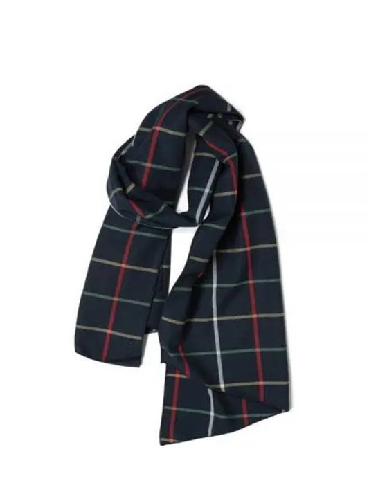 Long Scarf Navy Cotton Windowpane 24S1H001 OR384 ES061 - ENGINEERED GARMENTS - BALAAN 1