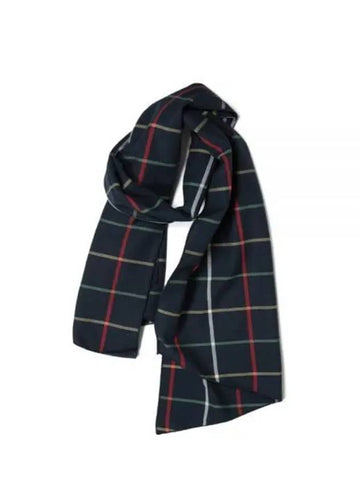 24 Long Scarf Navy Cotton Windowpane 24S1H001 OR384 ES061 - ENGINEERED GARMENTS - BALAAN 1