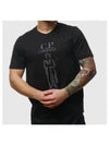 30/2 Mercerized Jersey Twisted British Sailor Short Sleeve T-Shirt Black - CP COMPANY - BALAAN 2