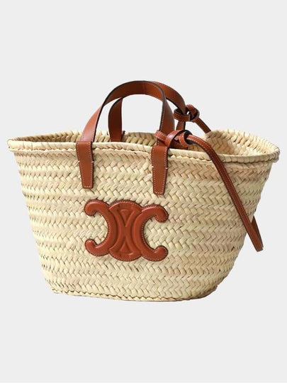 Triomphe Classic Pannier Rattan Tote Bag Tan - CELINE - BALAAN 2