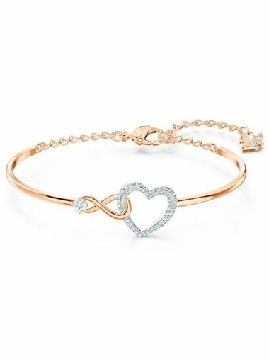 Hyperbola Infinity Heart Bangle Bracelet Gold - SWAROVSKI - BALAAN 1