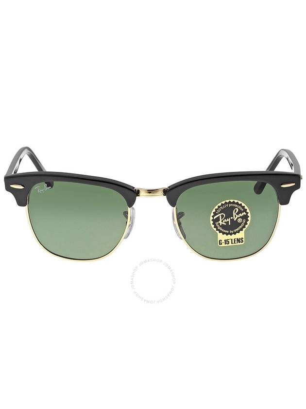 Eyewear Clubmaster Gold Metal Sunglasses Black Green - RAY-BAN - BALAAN 2