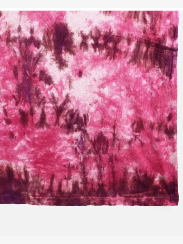 Tie Dye Short Sleeve T-Shirt Pink - AMI - BALAAN 5