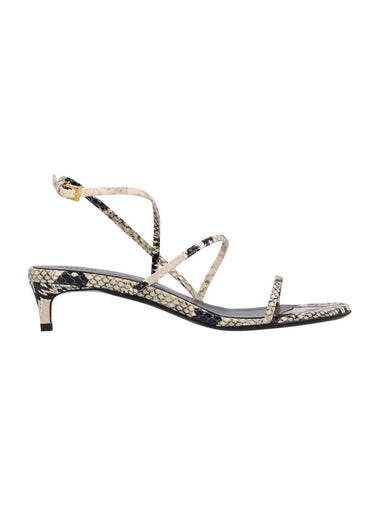 SNAKESKIN EFFECT SANDALS - KATE - BALAAN 1