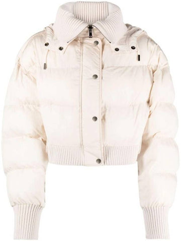 La Doudoune Caraco Ribbed Puffer Crop Padded Jacket Off-White - JACQUEMUS - BALAAN 1