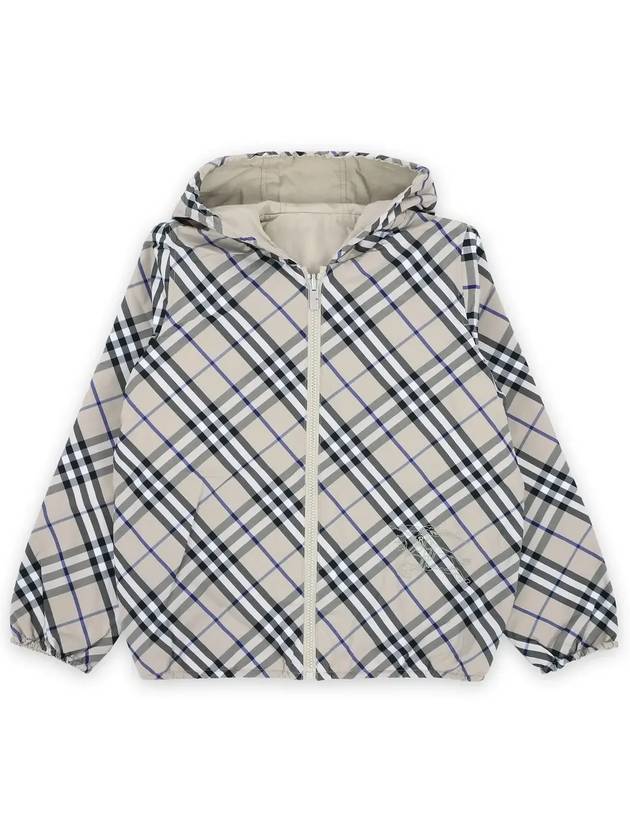 Reversible Check  Zip-Up Hoodie Ivory - BURBERRY - BALAAN 4