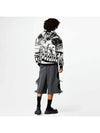 Parisian Collage Jacquard Hoodie Dark Anthracite - LOUIS VUITTON - BALAAN 5