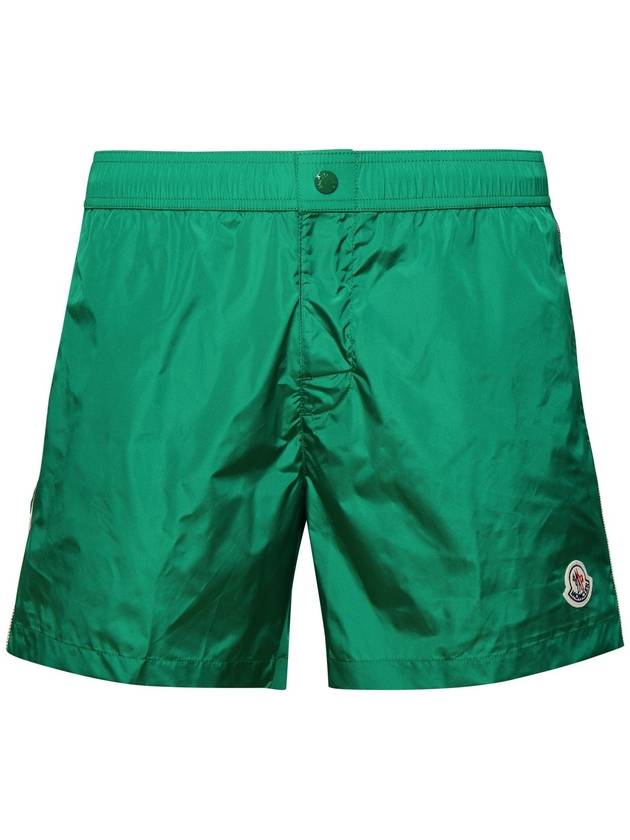 Logo Swim Shorts Emerald Green - MONCLER - BALAAN 2