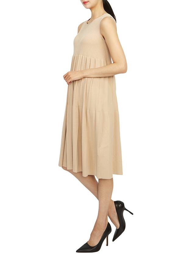 Vanezza Sleeveless Short Dress Beige - MAX MARA - BALAAN 7