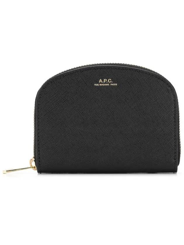 Half Moon Demi Lune Compact Half Wallet Black - A.P.C. - BALAAN 3