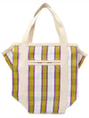 Striped Tote Bag Yellow White - ISABEL MARANT - BALAAN 5