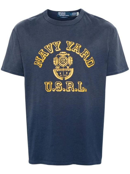 Navy Yard Print Short Sleeve T-Shirt Navy - POLO RALPH LAUREN - BALAAN 1