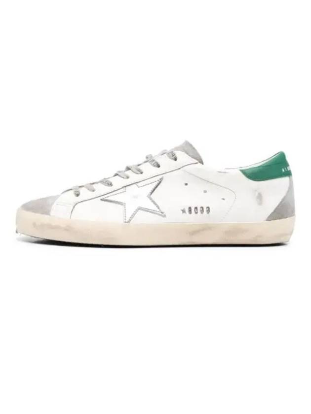 Superstar Green Heel Tab Leather Sneakers White - GOLDEN GOOSE - BALAAN 2