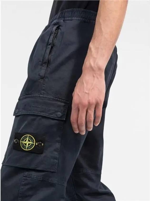 Men's Wappen Patch Straight Pants Navy - STONE ISLAND - BALAAN 6