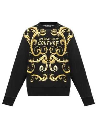 Chromo Couture Regular Fit Sweatshirt Black - VERSACE - BALAAN 2