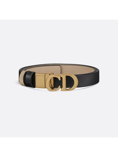 Saddle Reversible Smooth Calfskin Belt Powder Beige - DIOR - BALAAN 2