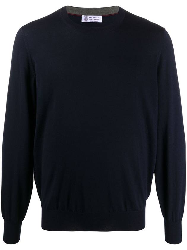 Wool Cashmere Knit Top Navy - BRUNELLO CUCINELLI - BALAAN 2