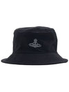 Logo Cotton Bucket Hat Black - VIVIENNE WESTWOOD - BALAAN 3