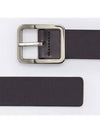 Reversible Leather Belt Black Green - BOTTEGA VENETA - BALAAN.