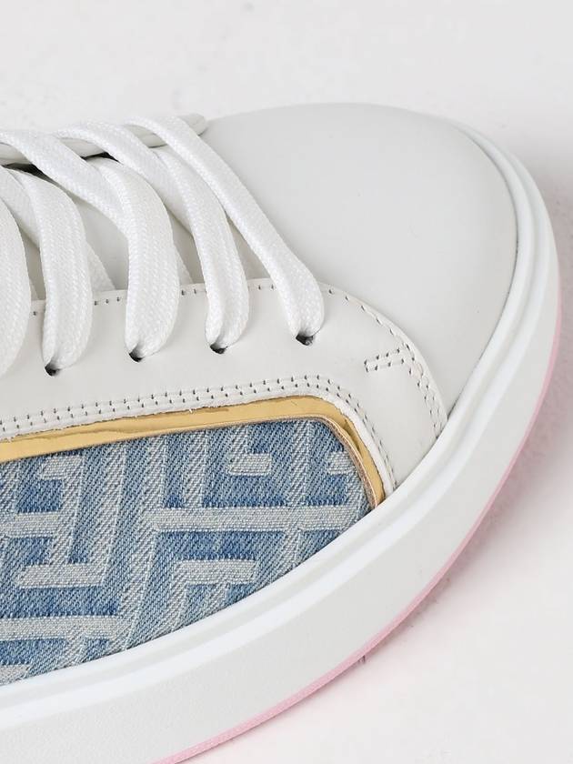 Sneakers Balmain in pelle e denim con monogram jacquard - BALMAIN - BALAAN 4