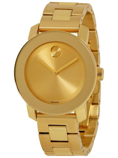 Movado Bold Champagne Dial Yellow Gold Ion-pated Ladies Watch 3600085 - MOVADO - BALAAN 1