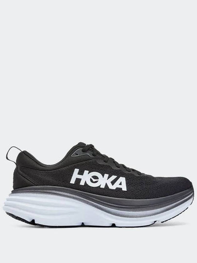 Bondi 8 Wide Low Top Sneakers Black - HOKA ONE ONE - BALAAN 2