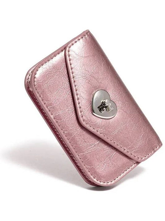 Heartlock compact business card card wallet rose gold - LE MASQUE - BALAAN 1