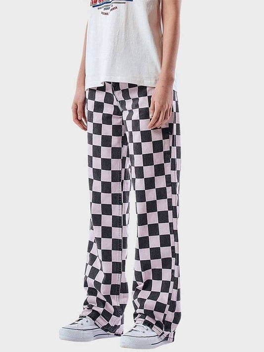 Queen Chess Pigmented Wide Pants Pink - PHILOGRAM - BALAAN 1