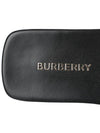 Monogram Motif Leather Slide Slippers Black - BURBERRY - BALAAN 9