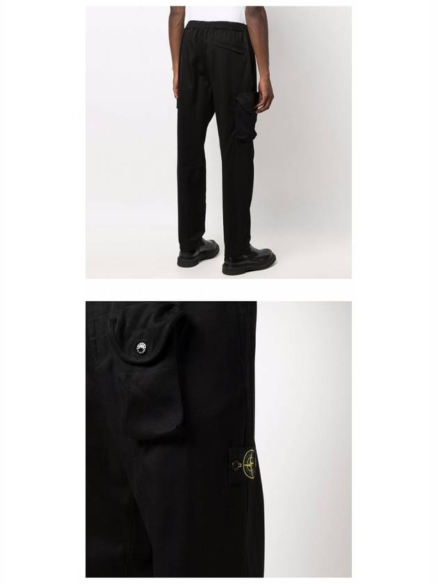 Men's Waffen Patch Utility Cargo Straight Pants Black - STONE ISLAND - BALAAN 6