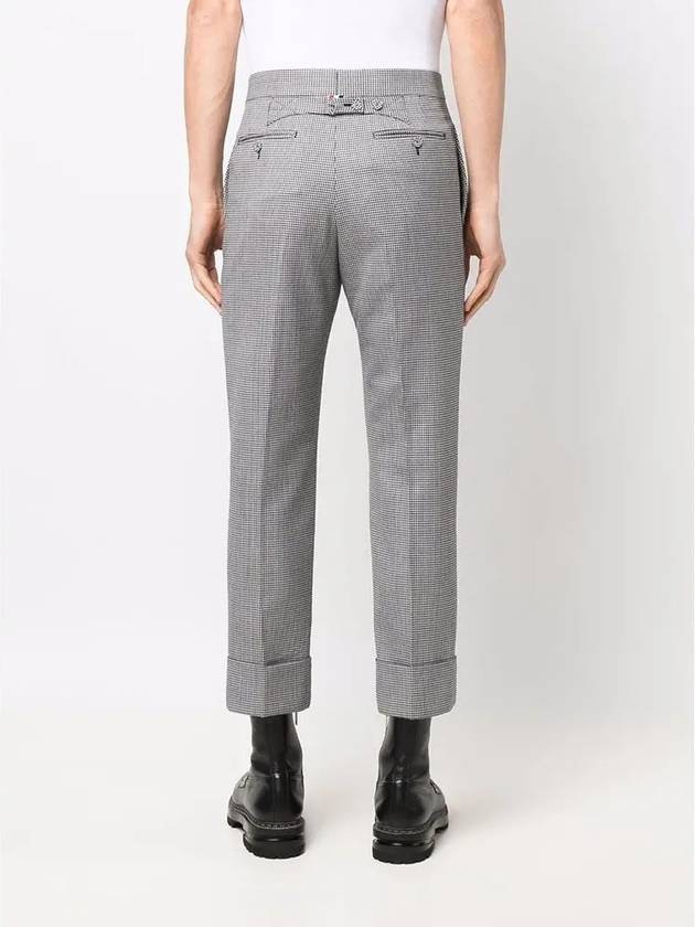 Herringbone Backstrap Wool Straight Pants Grey - THOM BROWNE - BALAAN 6