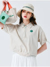 Windproof light short sleeve t-shirt BEIGE - MONBIRDIE GOLF - BALAAN 9