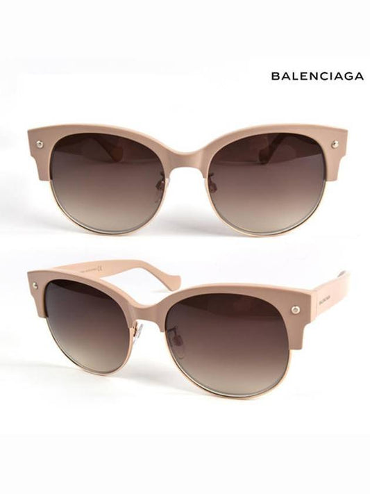 Eyewear Women's Metal Acetate Sunglasses Beige - BALENCIAGA - BALAAN.
