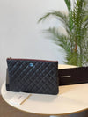 Medium Classic Clutch Bag Caviar Leather & Silver Black - CHANEL - BALAAN 4