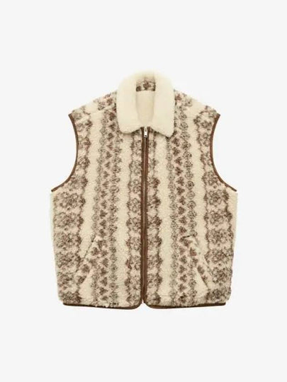 Max Print Shearling Vest Ecru Brown - ISABEL MARANT - BALAAN 2