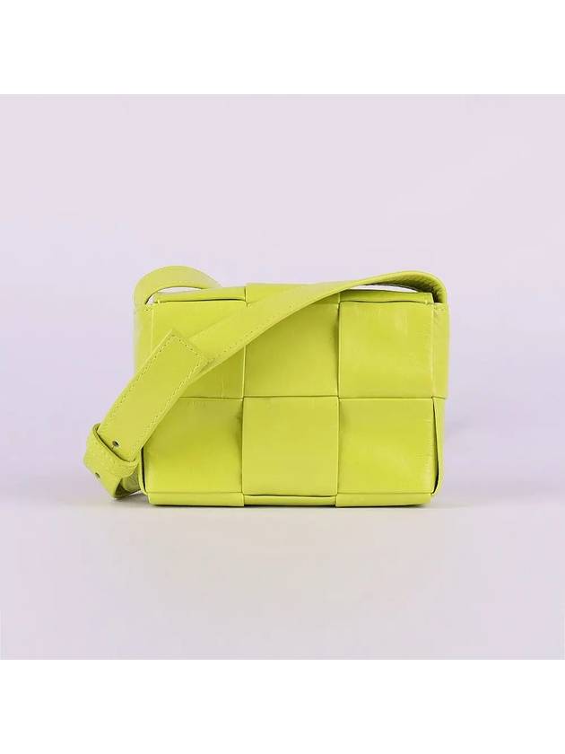 Cassette Small Leather Cross Bag Acid Kiwi - BOTTEGA VENETA - BALAAN 3