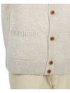 Baby Fox Patch V-neck Cardigan Light Grey - MAISON KITSUNE - BALAAN 10