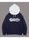 Tail logo color combination brushed hoodie navy - ALEX&AIDEN - BALAAN 2