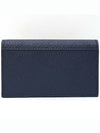 Saffiano Metal Logo Card Wallet Blue - PRADA - BALAAN 3