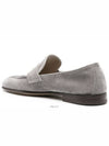 Suede Penny Slot Loafers Grey - BRUNELLO CUCINELLI - BALAAN 5