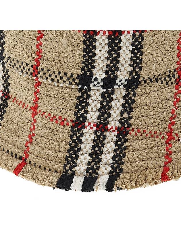 Check Boucle Bucket Hat Beige - BURBERRY - BALAAN 8